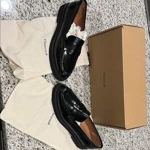 Flattered Classic Black Leather Loafers